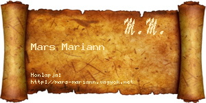 Mars Mariann névjegykártya