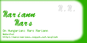 mariann mars business card